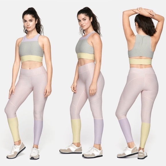 OUTDOOR Voices Dipper 7/8 Color Block High Waisted Leggings - Picture 1 of 9